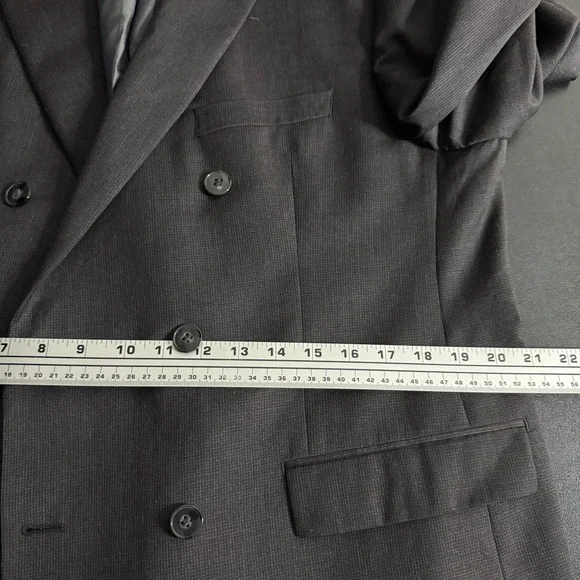 Calvin Klein Extreme Slim Fit Charcoal Wool Double Breasted Blazer‎ 44R - Picture 5 of 10